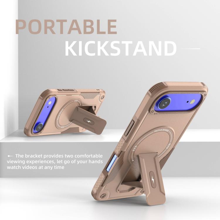 For iPhone Air Armor Magsafe Holder PC Hybrid TPU Phone Case