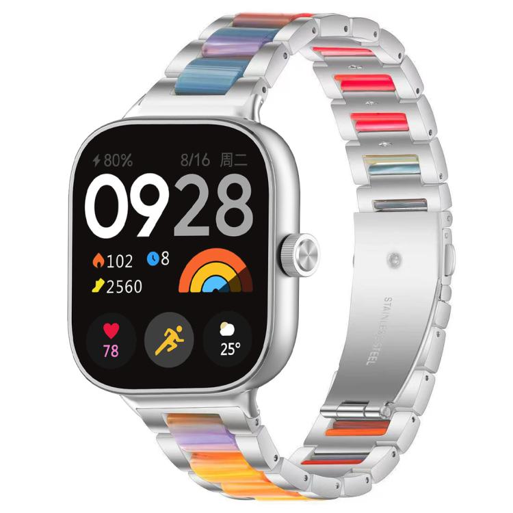 For Redmi Watch6/5/4/Xiaomi Band 9 Pro/8 Pro xDfind Three Beads Metal Resin Watch Band