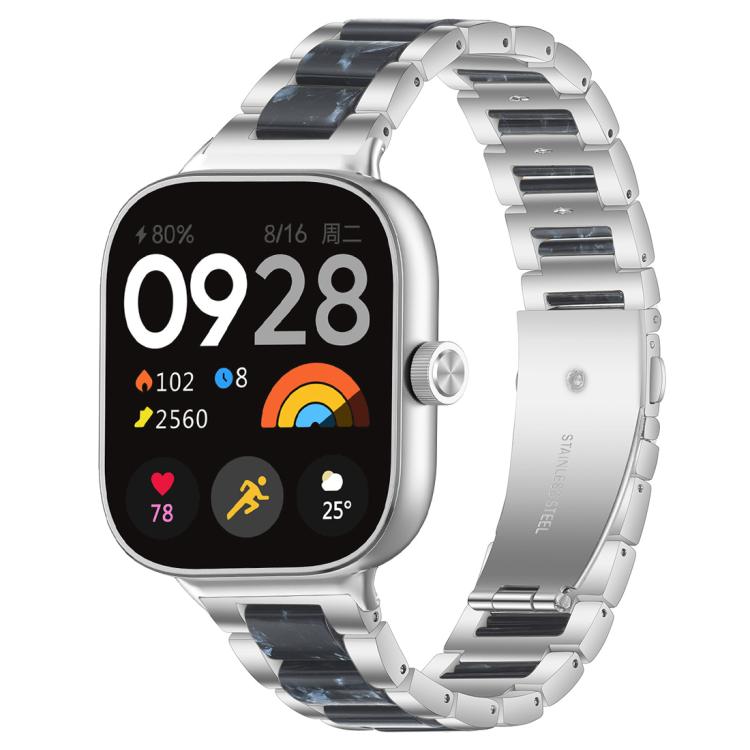 For Redmi Watch6/5/4/Xiaomi Band 9 Pro/8 Pro xDfind Three Beads Metal Resin Watch Band