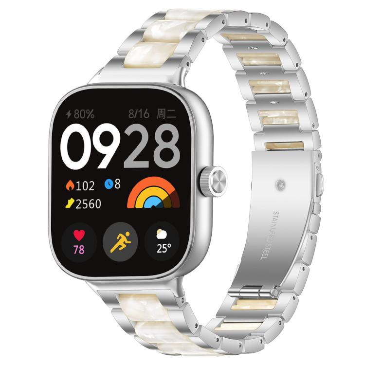For Redmi Watch6/5/4/Xiaomi Band 9 Pro/8 Pro xDfind Three Beads Metal Resin Watch Band