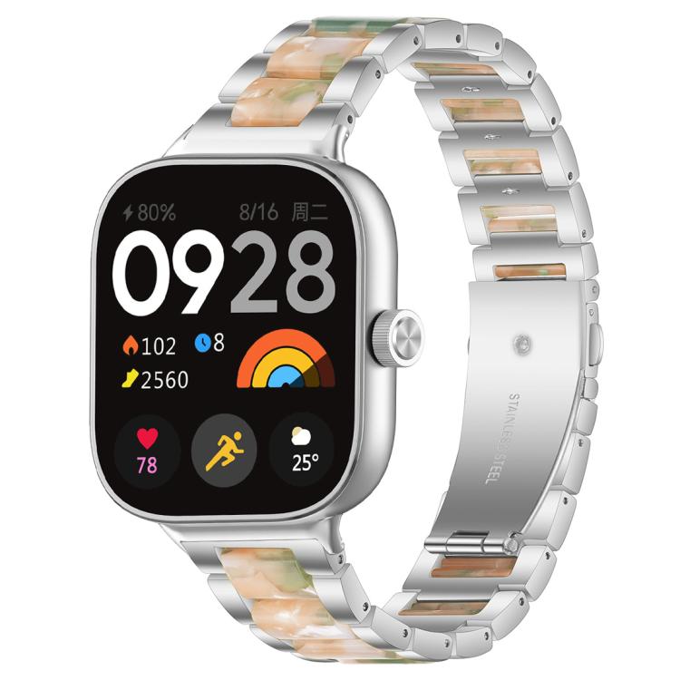For Redmi Watch6/5/4/Xiaomi Band 9 Pro/8 Pro xDfind Three Beads Metal Resin Watch Band