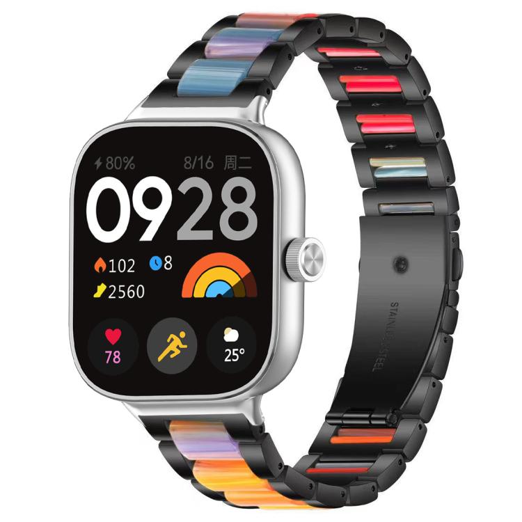 For Redmi Watch6/5/4/Xiaomi Band 9 Pro/8 Pro xDfind Three Beads Metal Resin Watch Band
