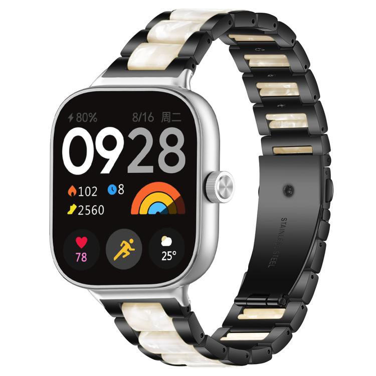 For Redmi Watch6/5/4/Xiaomi Band 9 Pro/8 Pro xDfind Three Beads Metal Resin Watch Band