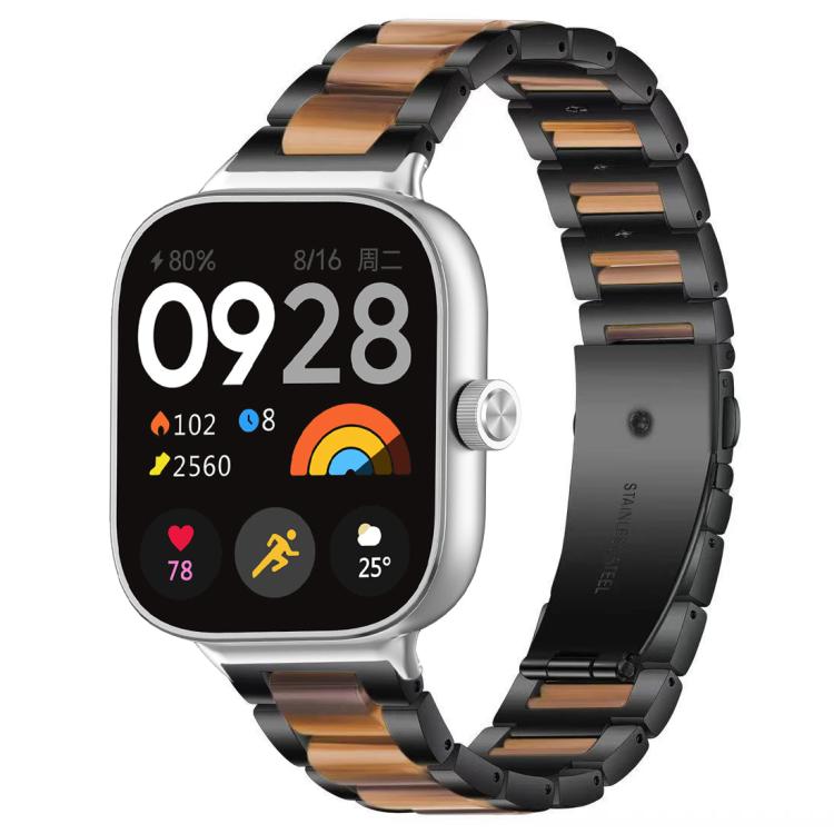 For Redmi Watch6/5/4/Xiaomi Band 9 Pro/8 Pro xDfind Three Beads Metal Resin Watch Band