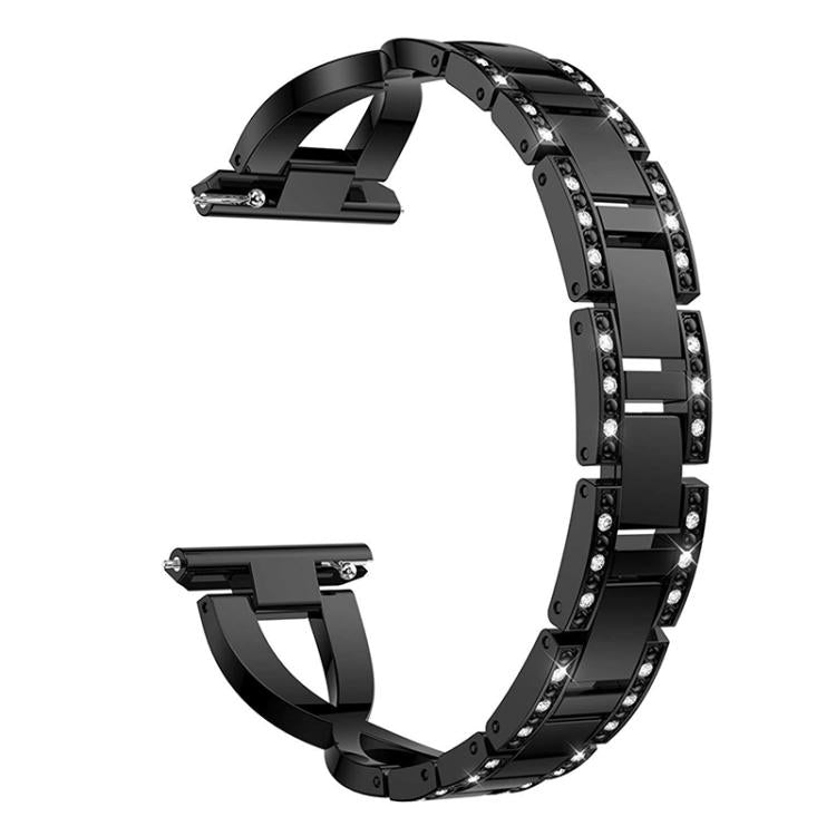 22mm xDfind X-Shaped Single Row Diamond Metal Watch Band