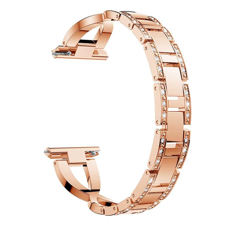 22mm xDfind X-Shaped Single Row Diamond Metal Watch Band