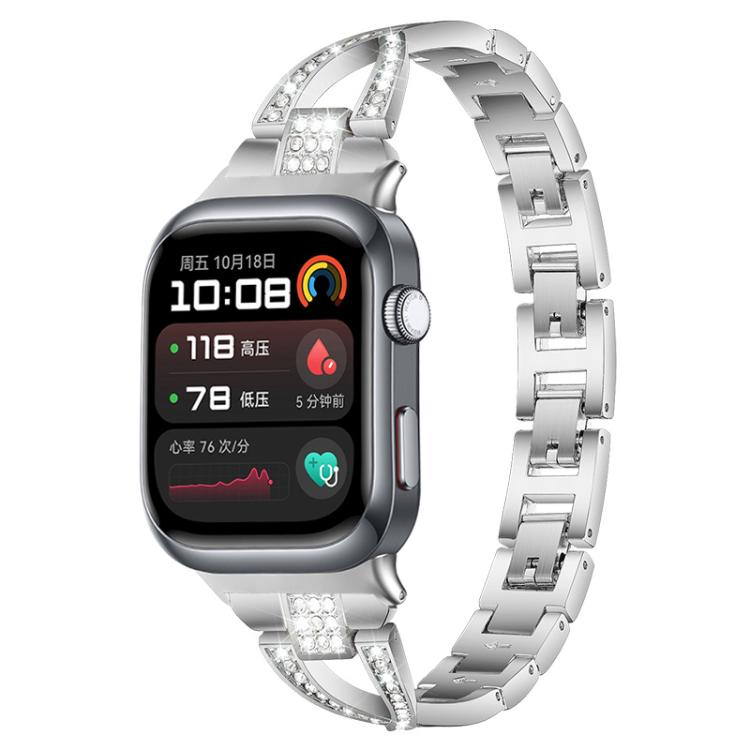 For Huawei Watch D2 xDfind X-Shaped Single Row Diamond Metal Watch Band