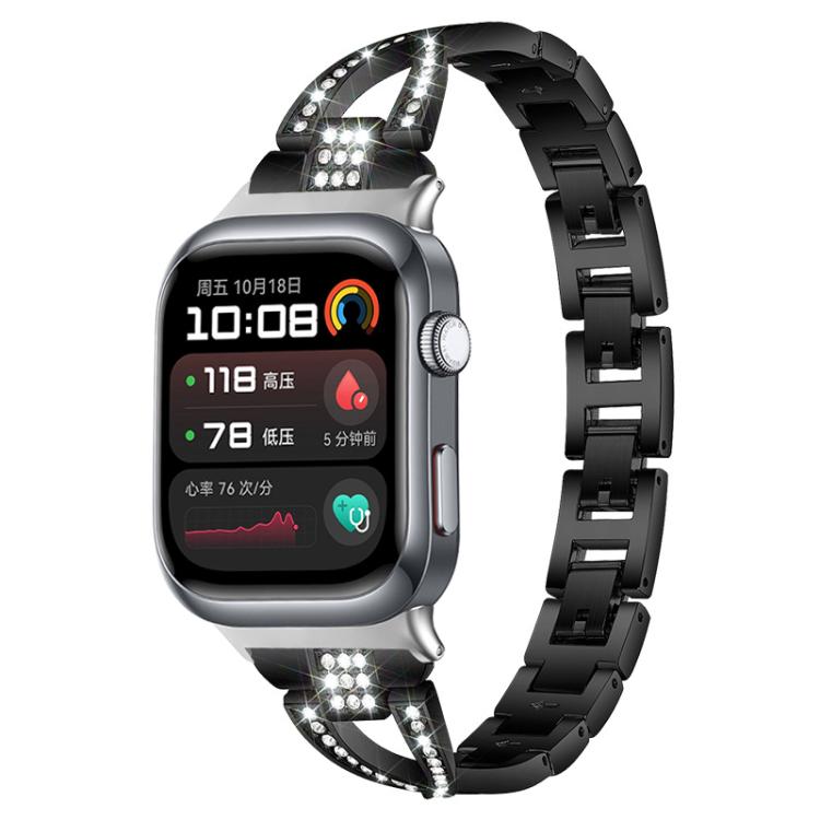 For Huawei Watch D2 xDfind X-Shaped Single Row Diamond Metal Watch Band