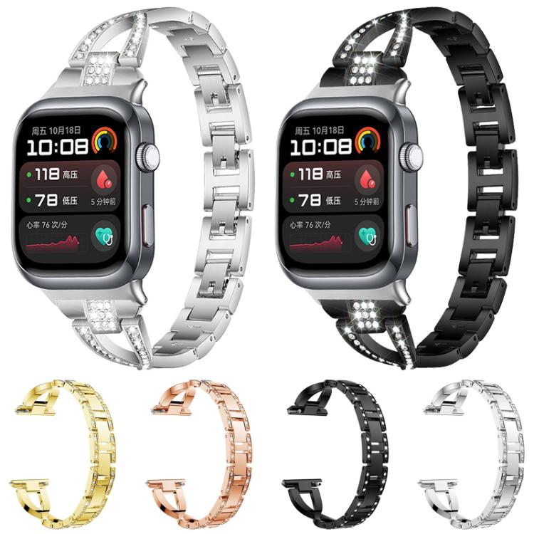 For Huawei Watch D2 xDfind X-Shaped Single Row Diamond Metal Watch Band
