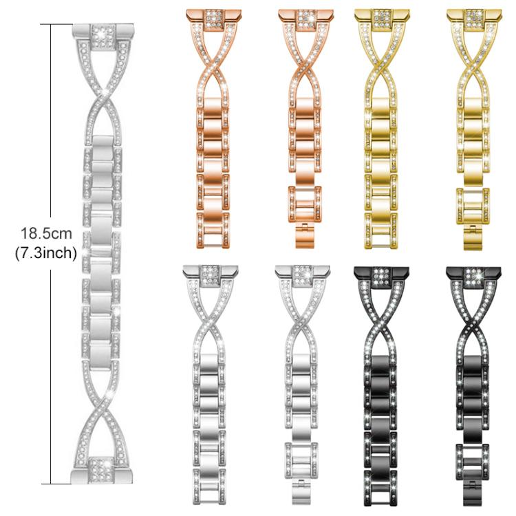 For Huawei Watch D2 xDfind X-Shaped Single Row Diamond Metal Watch Band