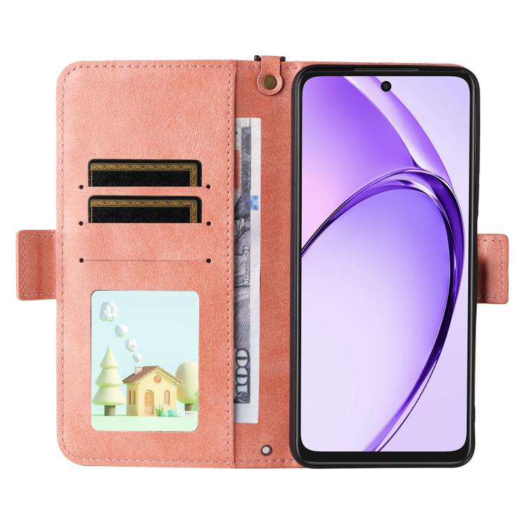 For OPPO A3x 5G India / A3 / A3x / A40 4G Multi-card Slots Crossbody Cowhide Leather Phone Case