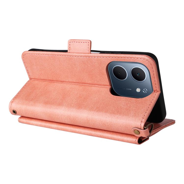 For OPPO A5x 5G / 4G Multi-card Slots Crossbody Cowhide Leather Phone Case