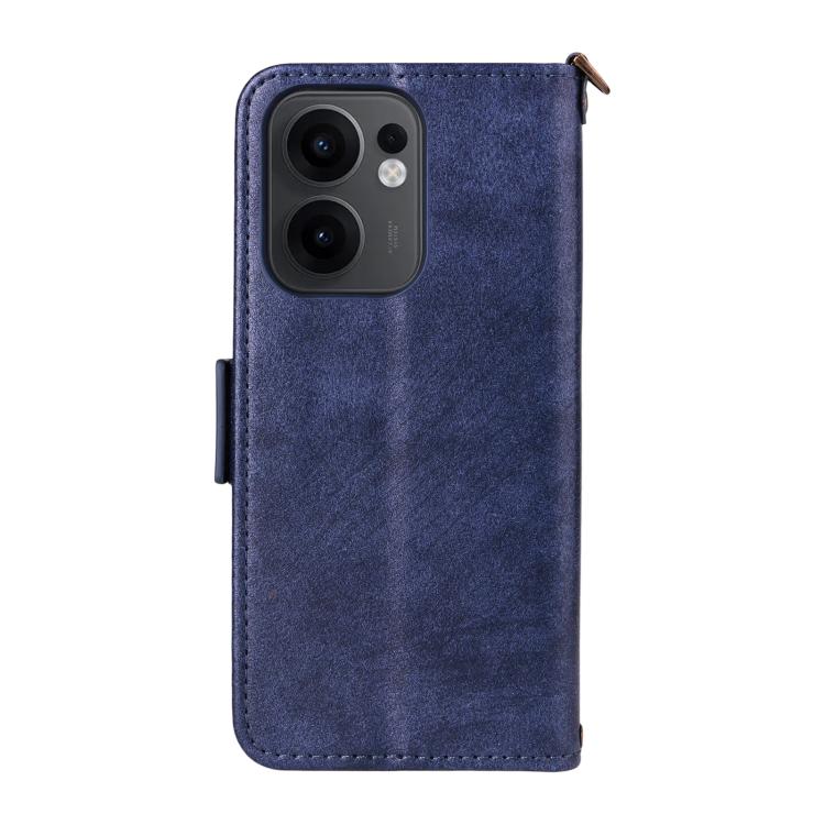 For OPPO Reno13 F 5G Multi-card Slots Crossbody Cowhide Leather Phone Case