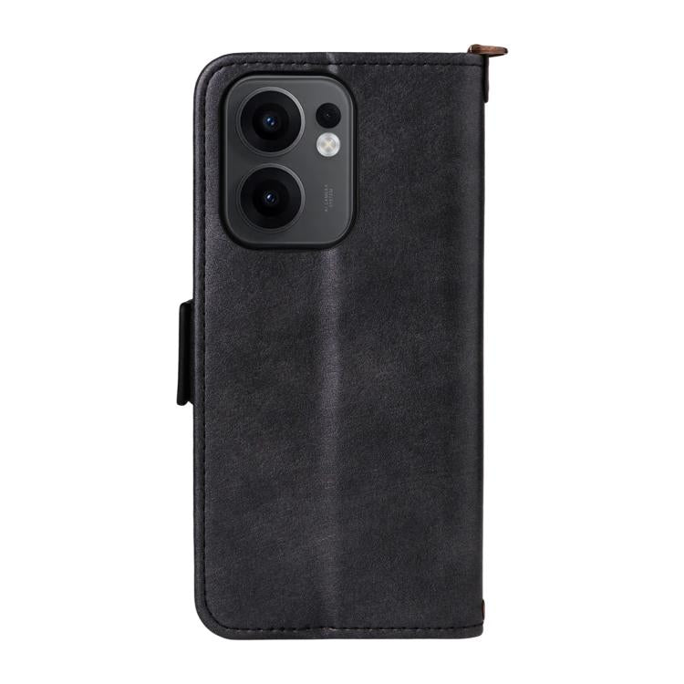 For OPPO Reno13 F 5G Multi-card Slots Crossbody Cowhide Leather Phone Case