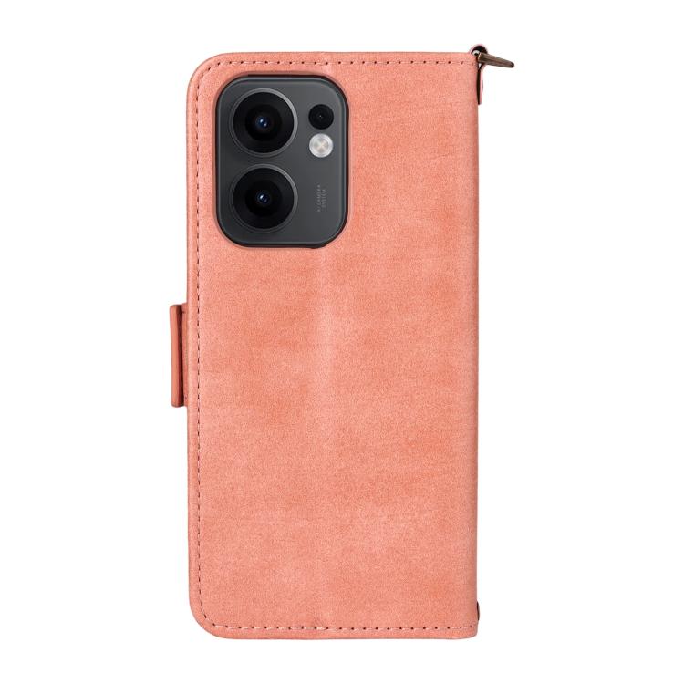 For OPPO Reno13 F 5G Multi-card Slots Crossbody Cowhide Leather Phone Case