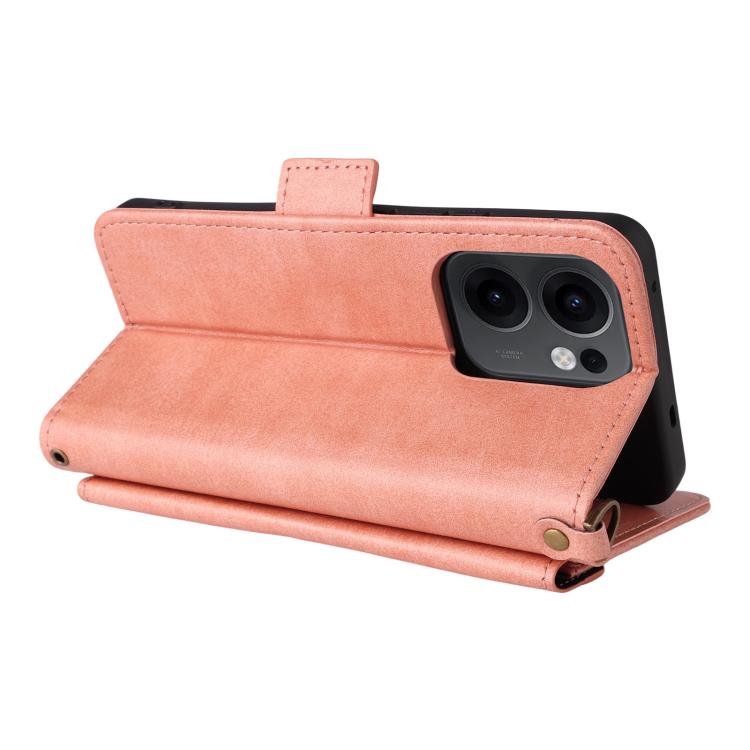 For OPPO Reno13 F 5G Multi-card Slots Crossbody Cowhide Leather Phone Case