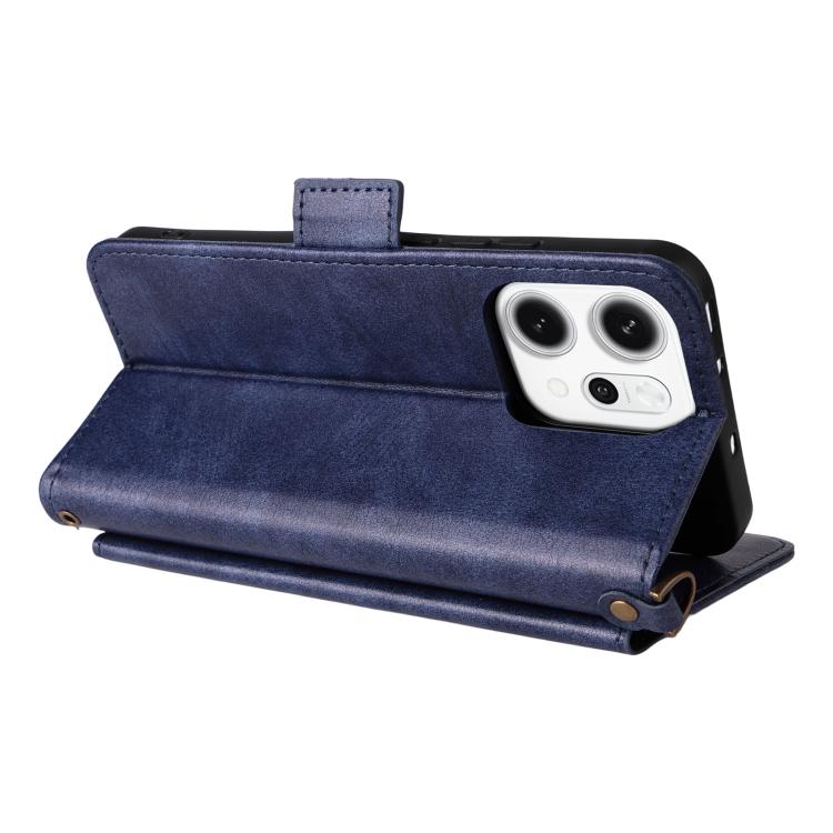 For OPPO Reno14 Pro 5G Multi-card Slots Crossbody Cowhide Leather Phone Case