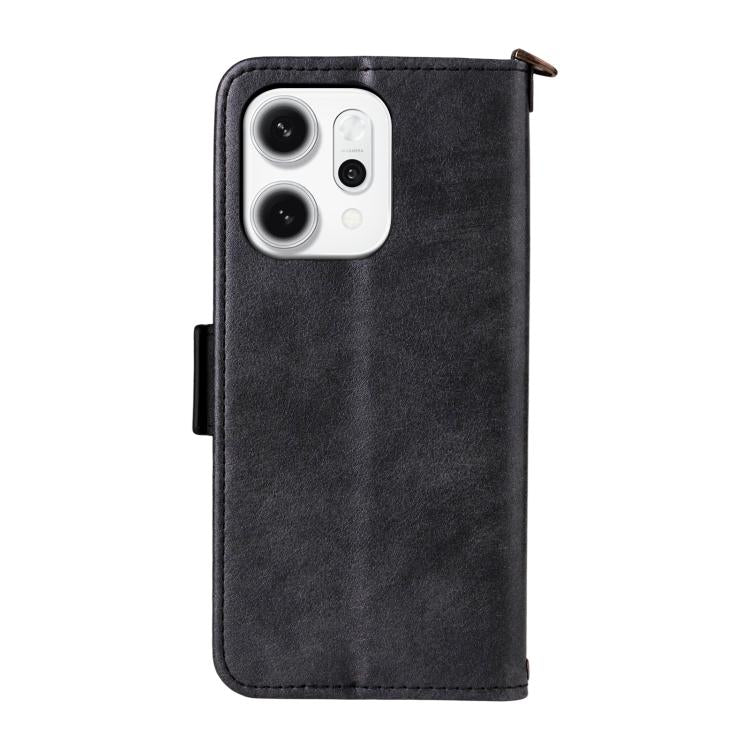 For OPPO Reno14 Pro 5G Multi-card Slots Crossbody Cowhide Leather Phone Case