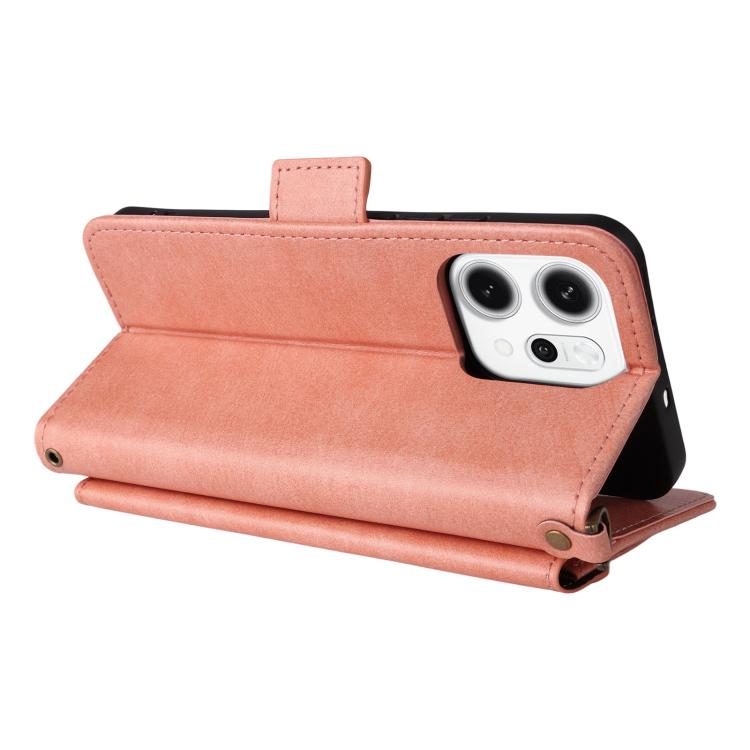 For OPPO Reno14 Pro 5G Multi-card Slots Crossbody Cowhide Leather Phone Case