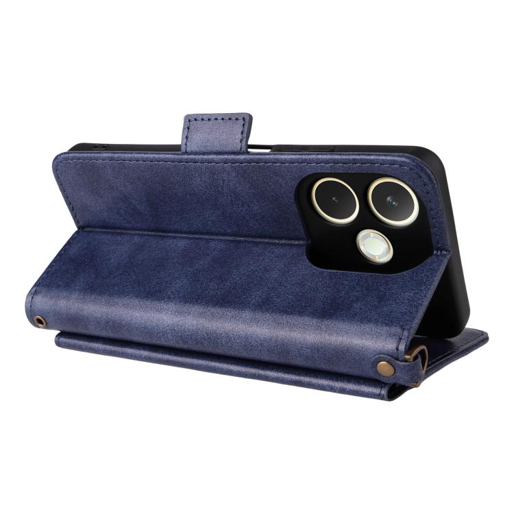 For OPPO A5 Pro 5G / 4G Global Multi-card Slots Crossbody Cowhide Leather Phone Case
