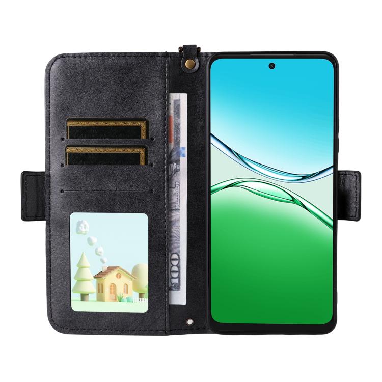 For OPPO A5 Pro 5G / 4G Global Multi-card Slots Crossbody Cowhide Leather Phone Case