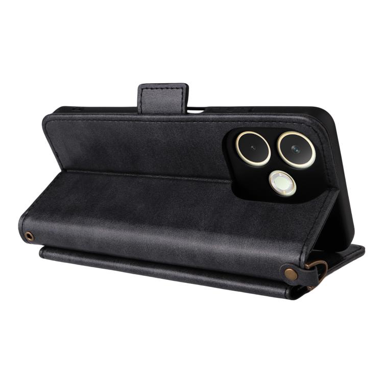 For OPPO A5 Pro 5G / 4G Global Multi-card Slots Crossbody Cowhide Leather Phone Case