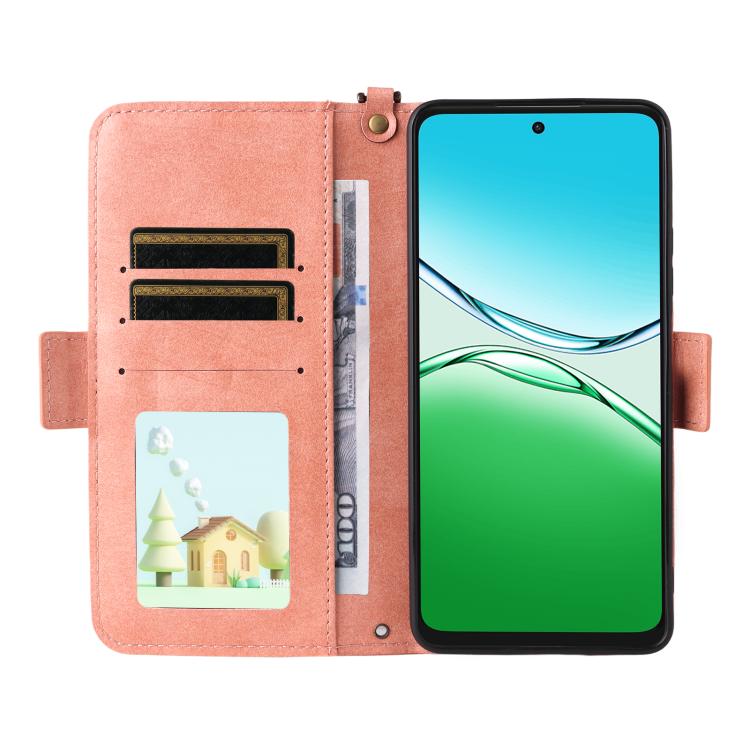 For OPPO A5 Pro 5G / 4G Global Multi-card Slots Crossbody Cowhide Leather Phone Case