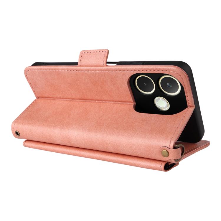 For OPPO A5 Pro 5G / 4G Global Multi-card Slots Crossbody Cowhide Leather Phone Case