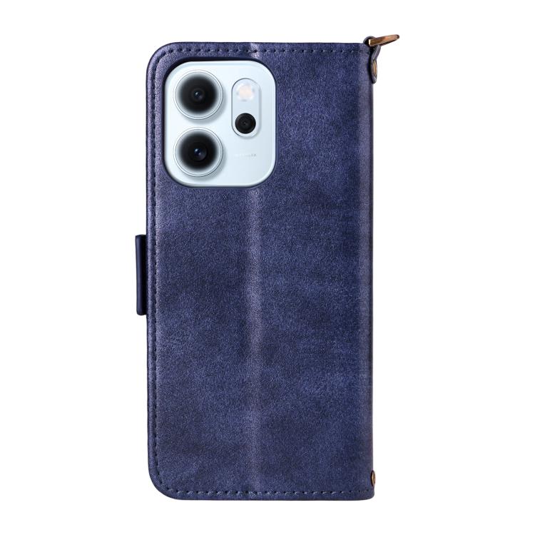 For OPPO Reno14 / Reno14 F 5G Global Multi-card Slots Crossbody Cowhide Leather Phone Case