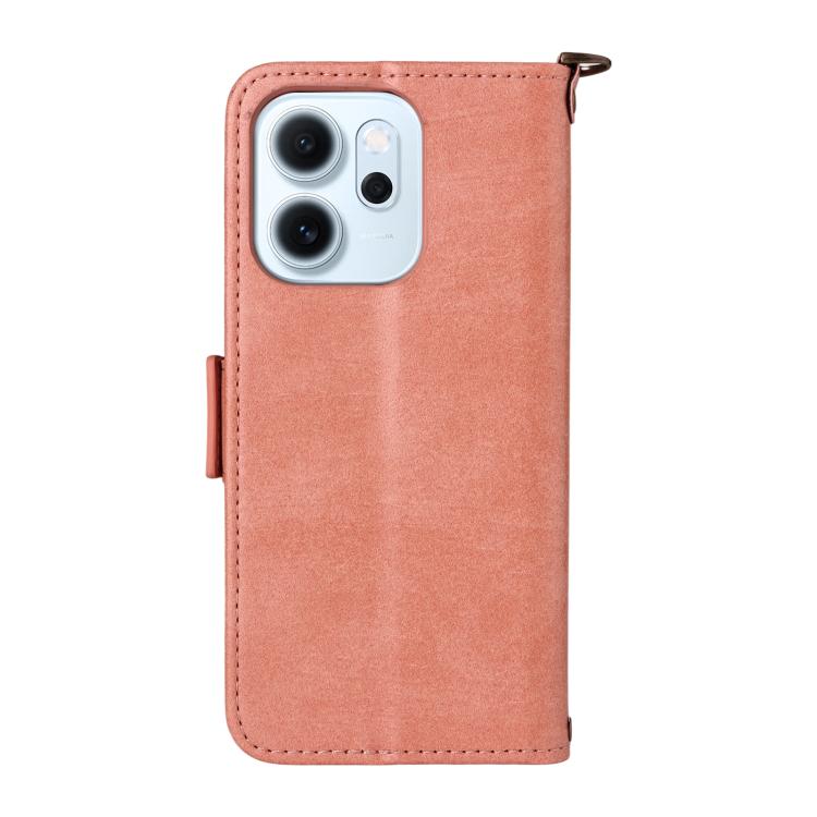 For OPPO Reno14 / Reno14 F 5G Global Multi-card Slots Crossbody Cowhide Leather Phone Case