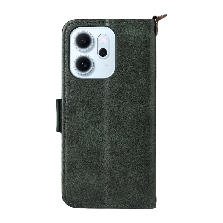 For OPPO Reno14 / Reno14 F 5G Global Multi-card Slots Crossbody Cowhide Leather Phone Case