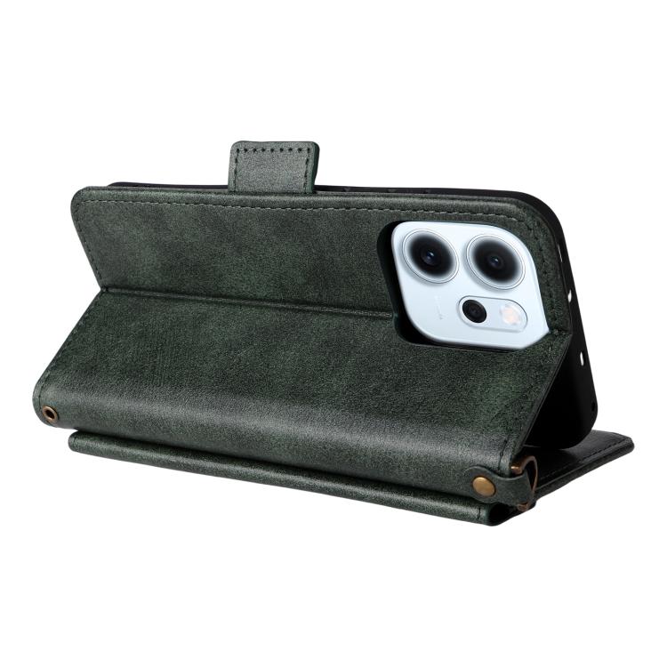 For OPPO Reno14 / Reno14 F 5G Global Multi-card Slots Crossbody Cowhide Leather Phone Case