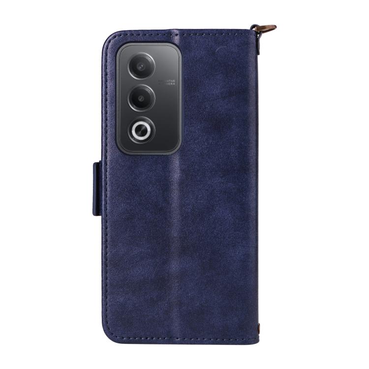 For OPPO A3 Pro Global / A80 Multi-card Slots Crossbody Cowhide Leather Phone Case