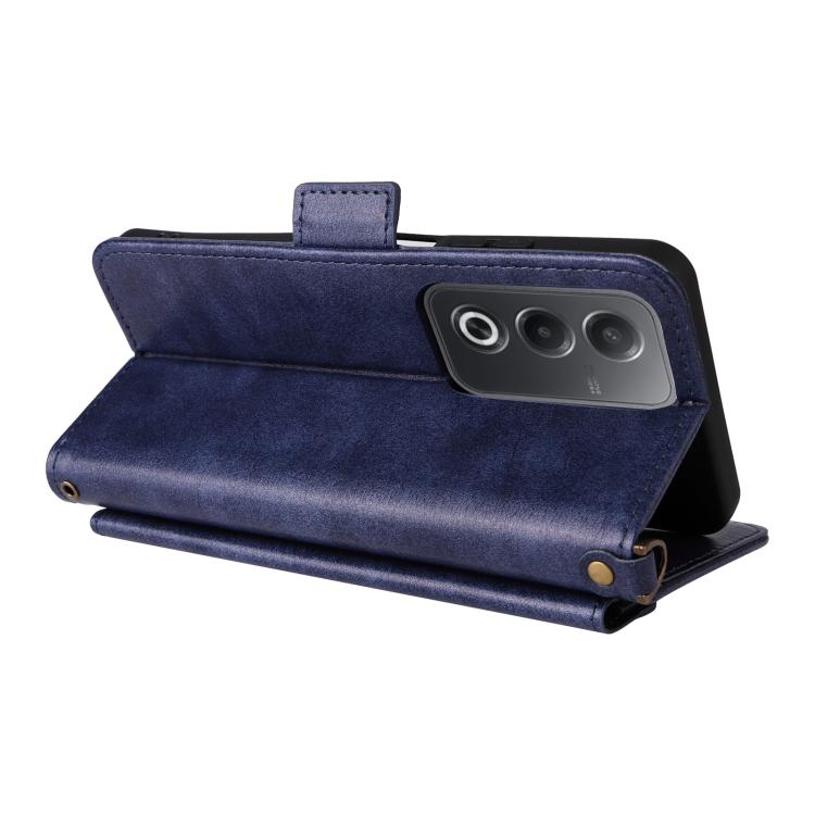 For OPPO A3 Pro Global / A80 Multi-card Slots Crossbody Cowhide Leather Phone Case