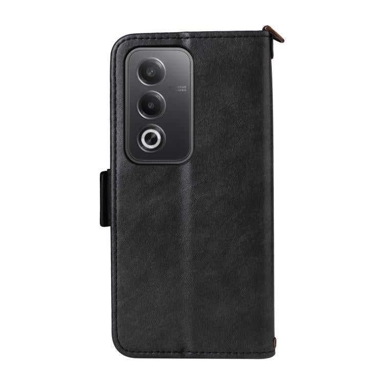 For OPPO A3 Pro Global / A80 Multi-card Slots Crossbody Cowhide Leather Phone Case