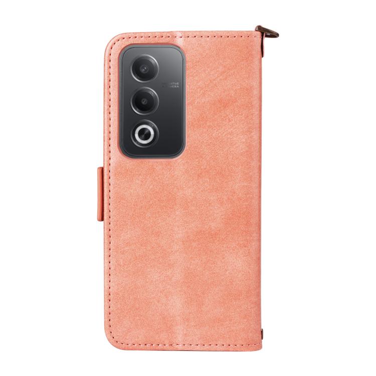 For OPPO A3 Pro Global / A80 Multi-card Slots Crossbody Cowhide Leather Phone Case