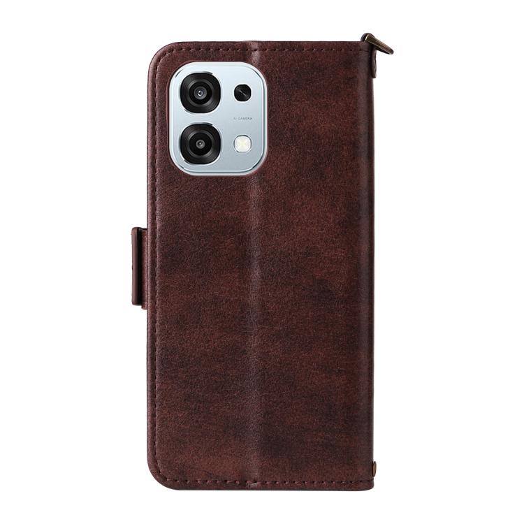 For OPPO A6 Pro Global Multi-card Slots Crossbody Cowhide Leather Phone Case
