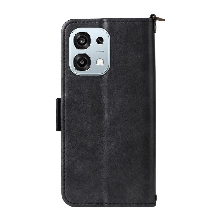 For OPPO A6 Pro Global Multi-card Slots Crossbody Cowhide Leather Phone Case