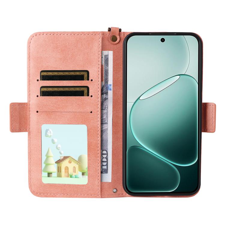 For OPPO A6 Pro Global Multi-card Slots Crossbody Cowhide Leather Phone Case
