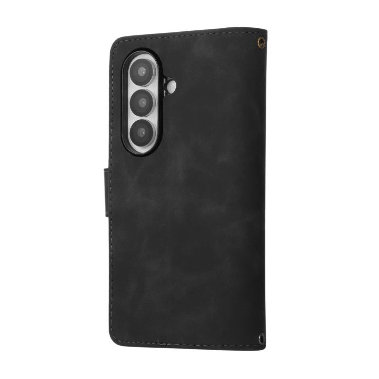 For Samsung Galaxy Z Fold7 5G Multifunctional Frosted Zipper Wallet Leather Phone Case