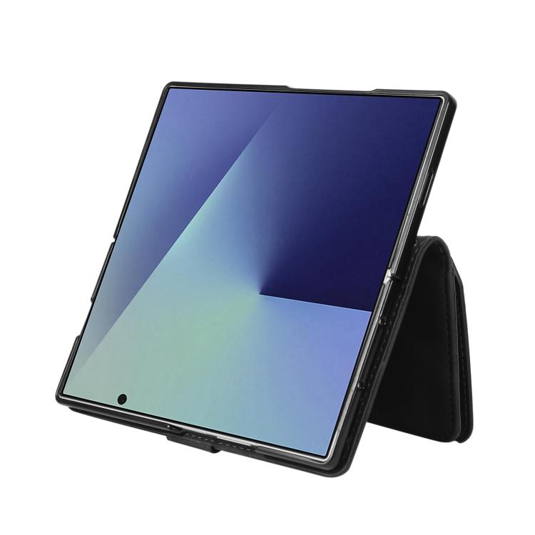 For Samsung Galaxy Z Fold7 5G Multifunctional Frosted Zipper Wallet Leather Phone Case