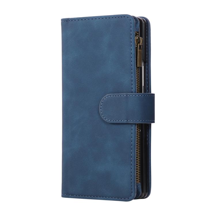 For Samsung Galaxy Z Fold7 5G Multifunctional Frosted Zipper Wallet Leather Phone Case