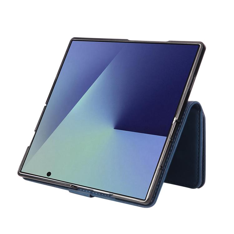 For Samsung Galaxy Z Fold7 5G Multifunctional Frosted Zipper Wallet Leather Phone Case
