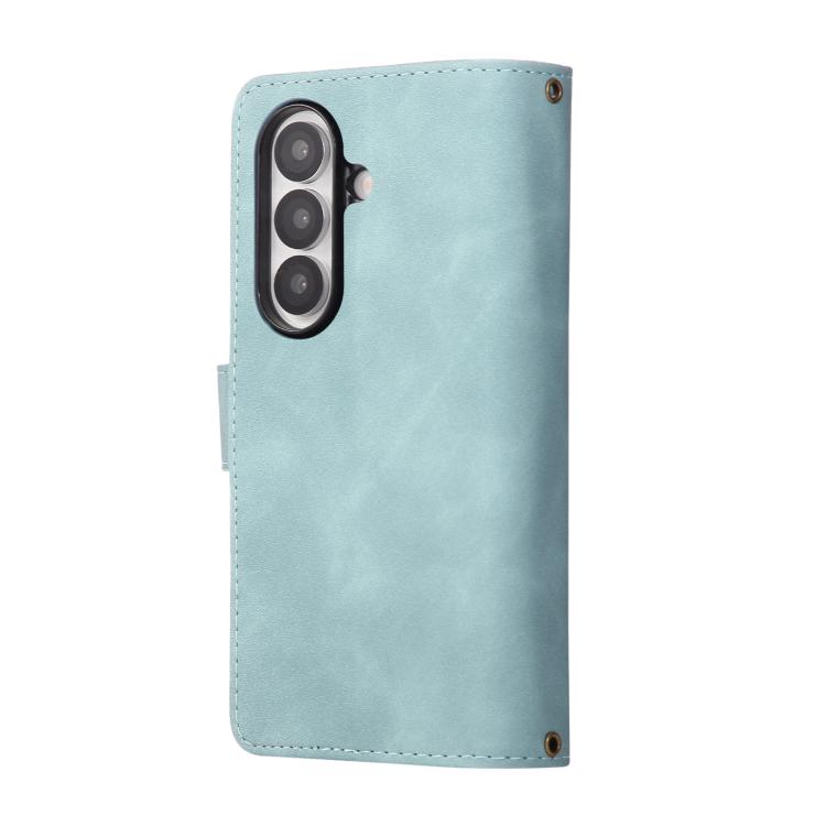 For Samsung Galaxy Z Fold7 5G Multifunctional Frosted Zipper Wallet Leather Phone Case