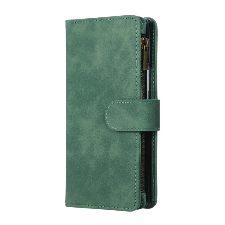 For Samsung Galaxy Z Fold7 5G Multifunctional Frosted Zipper Wallet Leather Phone Case