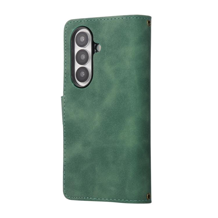 For Samsung Galaxy Z Fold7 5G Multifunctional Frosted Zipper Wallet Leather Phone Case
