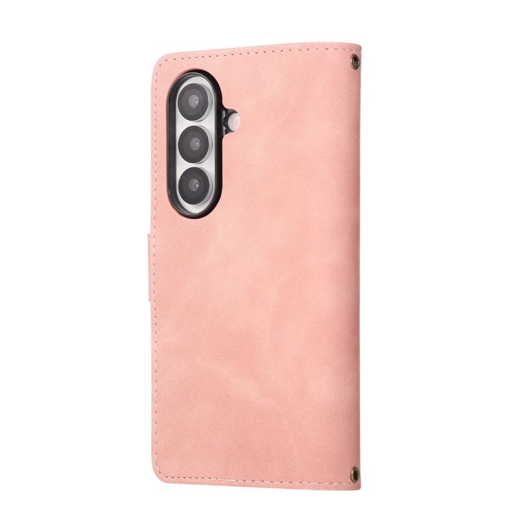 For Samsung Galaxy Z Fold7 5G Multifunctional Frosted Zipper Wallet Leather Phone Case