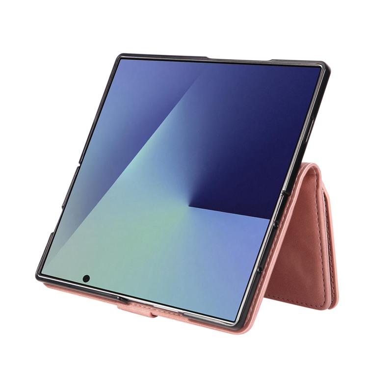 For Samsung Galaxy Z Fold7 5G Multifunctional Frosted Zipper Wallet Leather Phone Case