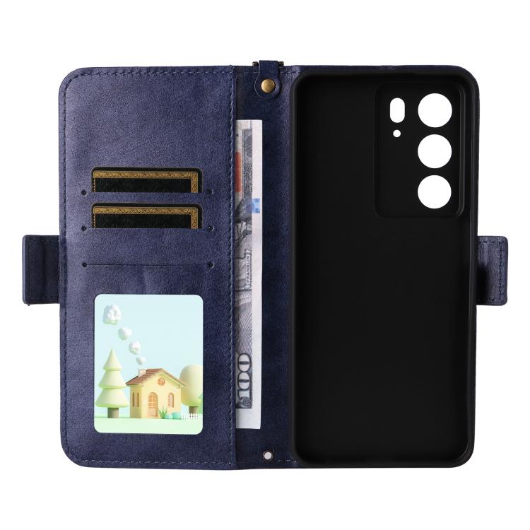 For Realme C71 4G / 14x 5G India / C75 4G Multi-card Slots Crossbody Cowhide Leather Phone Case
