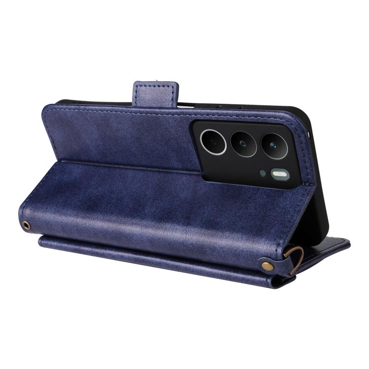 For Realme C71 4G / 14x 5G India / C75 4G Multi-card Slots Crossbody Cowhide Leather Phone Case